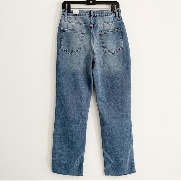 ASOS NA-KD Straight Leg Ripped Jeans in Light Blue - Picture 8 of 13